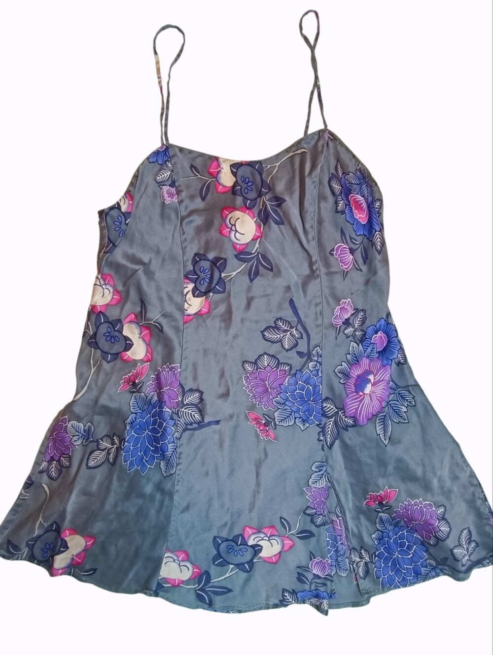 Vintage Victoria's Secret Pink Label Silk Floral Slip Dress Mini Size M